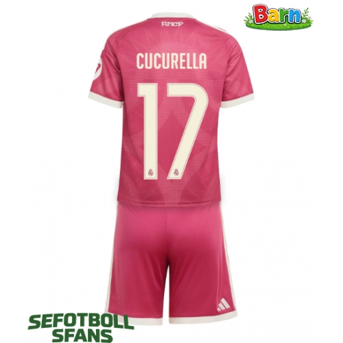 Real Madrid Marc Cucurella #17 Tredjeställ Barn 2026-27 Kortärmad (+ Korta byxor)